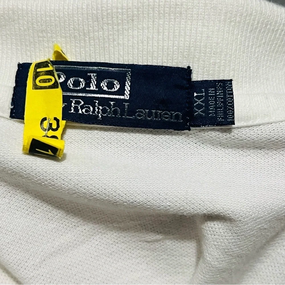 Vintage Polo RL White Big Pony Classic Polo 2XL